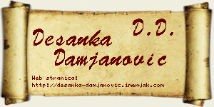 Desanka Damjanović vizit kartica